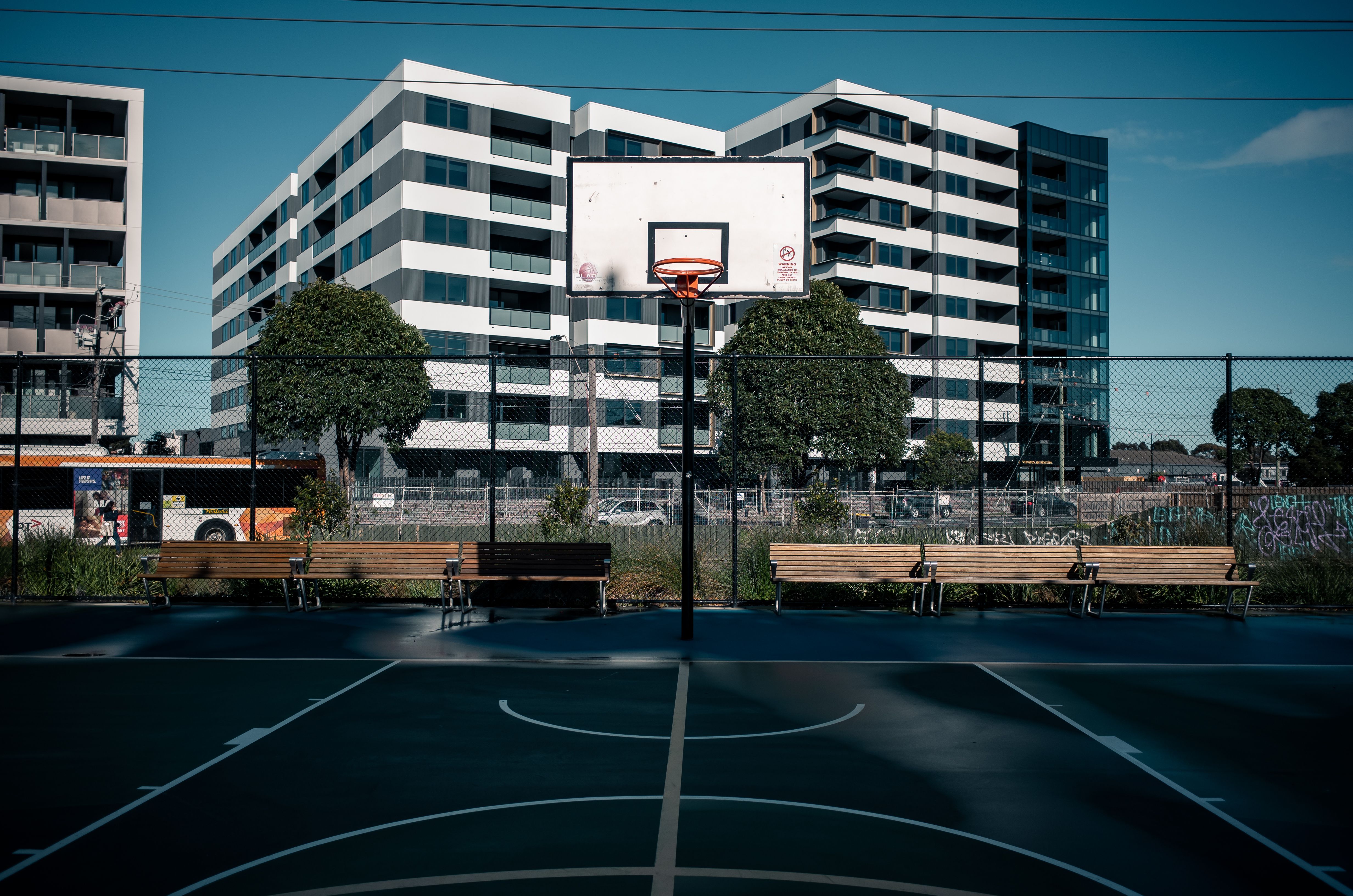 Urban basketball court